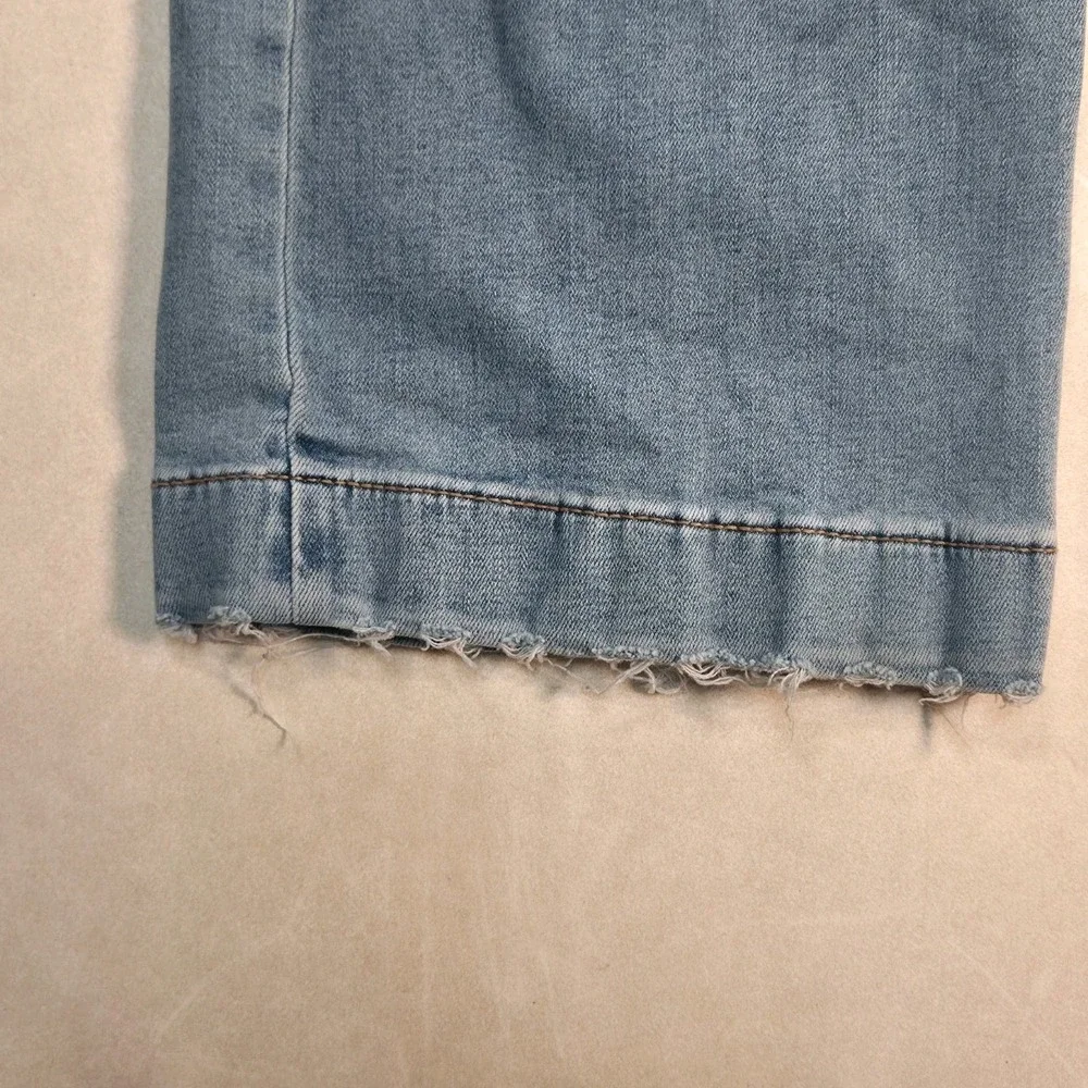 Joes Jeans Womens High Rise Wide Leg Megan Jeans 27×33 Distressed Light Washed